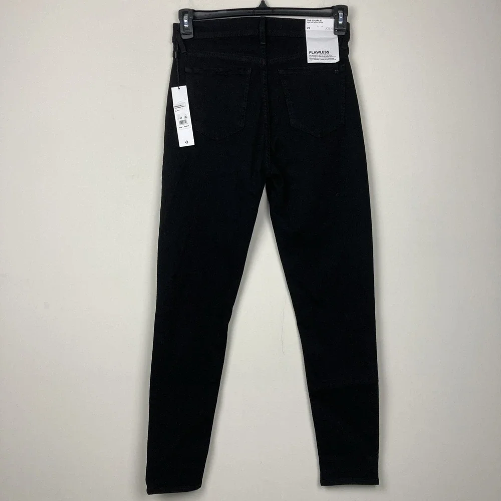Joe's Jeans The Charlie High Rise Skinny‎ Ankle Black Coated Jeans Size 29